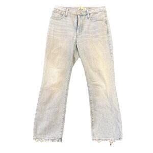 Madewell jeans women size 27P light blue slim Demi boot light wash